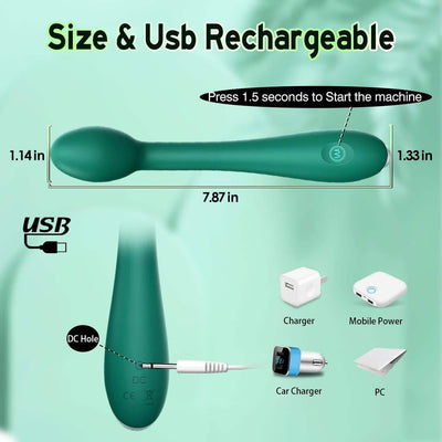 Arousique Vibrators for Men Men Vibrator with 12 Vibration Modes Massager (Green)