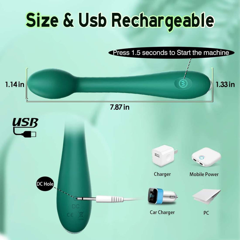 Arousique Vibrators for Men Men Vibrator with 12 Vibration Modes Massager (Green)