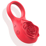 Arousique Silicone Rose Massager for Women Silicone Rose Massager Massager (Red)